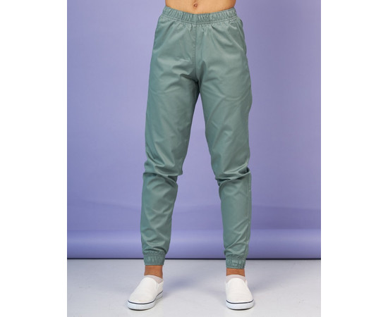 Изображение 2 Медицинские штаны женские джоггеры оливковые р. 50, "БЕЛЫЙ ХАЛАТ" 303-327-730, Размер: 50, Цвет: оливковый