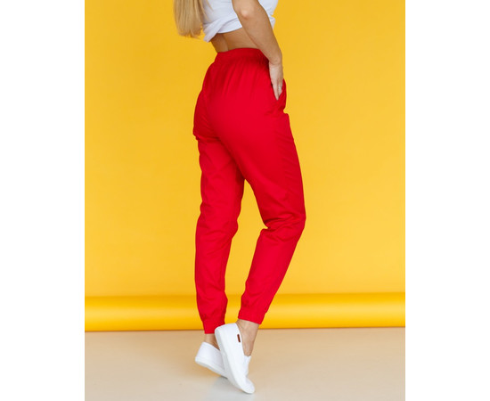 Зображення 3 Медичні штани жіночі джоггери червоні р. 52, "БІЛИЙ ХАЛАТ" 303-339-730, Розмір: 52, Цвет: червоний