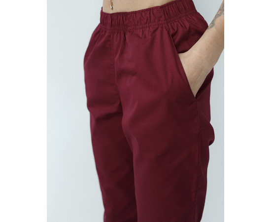 Изображение 2 Медицинские штаны женские джоггеры марсала р. 52, "БЕЛЫЙ ХАЛАТ" 303-326-730, Размер: 52, Цвет: марсала