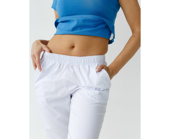 Зображення 4 Медичні штани жіночі джоггери білі р. 44, "БІЛИЙ ХАЛАТ" 303-324-730, Розмір: 44, Цвет: білий