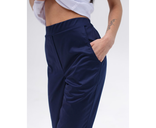 Зображення 4 Медичні жіночі штани Торонто темно-сині р. 50, "БІЛИЙ ХАЛАТ" 390-406-708, Розмір: 50, Цвет: темно синій
