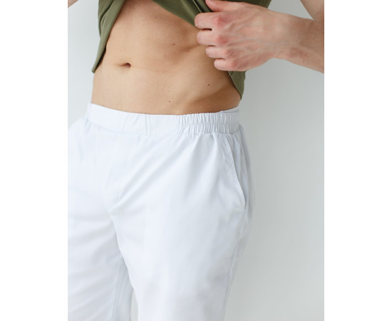 Зображення 4 Медичні штани чоловічі джоггери білі р. 46, "БІЛИЙ ХАЛАТ" 342-324-758, Розмір: 46, Цвет: білий