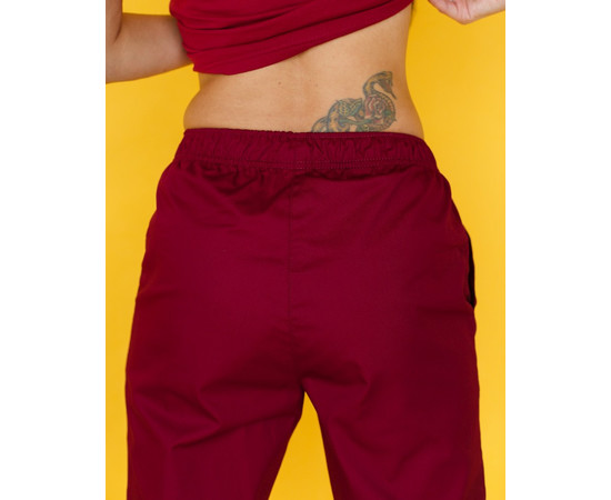 Зображення 3 Медичні штани жіночі джоггери марсала р. 48, "БІЛИЙ ХАЛАТ" 303-326-730, Розмір: 48, Цвет: марсала