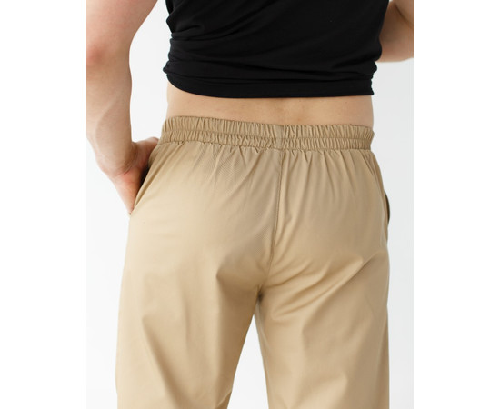 Изображение 5 Медицинские штаны мужские джоггеры песочные р. 56, "БЕЛЫЙ ХАЛАТ" 342-323-758, Размер: 56, Цвет: песочный