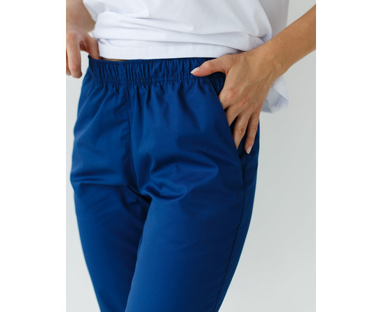 Изображение 5 Медицинские штаны женские джоггеры сапфир р. 44, "БЕЛЫЙ ХАЛАТ" 303-360-730, Размер: 44, Цвет: сапфир
