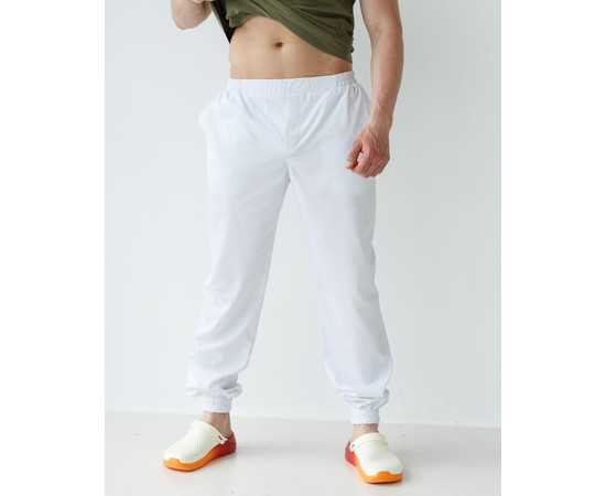 Зображення 6 Медичні штани чоловічі джоггери білі р. 46, "БІЛИЙ ХАЛАТ" 342-324-758, Розмір: 46, Цвет: білий