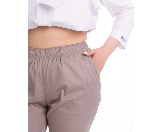 Изображение 2 Медицинские штаны женские джоггеры мокко р. 46, "БЕЛЫЙ ХАЛАТ" 303-421-730, Размер: 46, Цвет: мокко