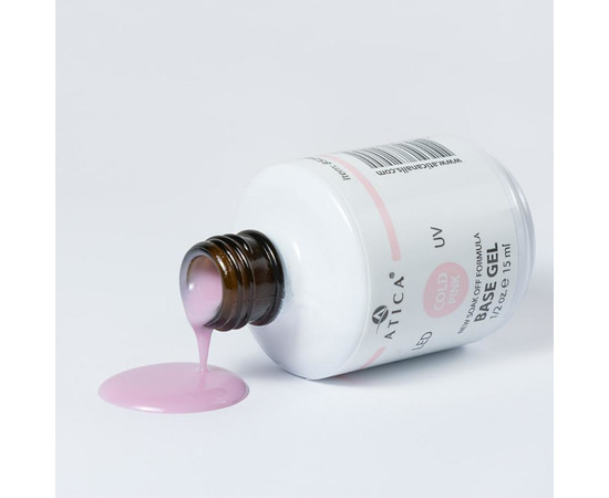 Зображення 2 Камуфлююча база Atica Base Gel Сold Pink, 15 мл  , Об'єм (мл, г): 15, Колір: сold pink