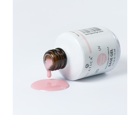 Зображення 2 Камуфлююча база Atica Base Gel Flush Pink, 15 мл  , Об'єм (мл, г): 15, Колір: flush pink