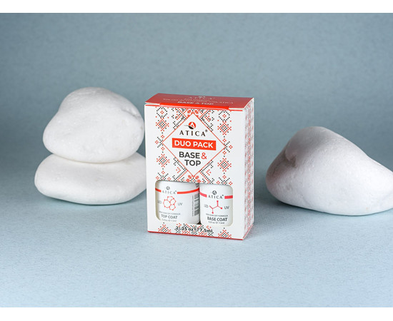 Зображення 2 Міні набір з бази та топа Atica Base Gel & Top Gel по, 7.5 мл