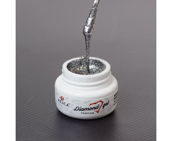 Зображення 2 Гель паста Atica Diamond Silver, 5 мл (баночка), Об'єм (мл, г): 5, Колір: Silver