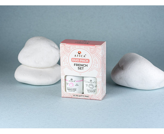 Зображення 2 Набір гель лаків Atica French 00043 2шт по, 7.5 мл