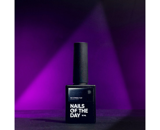 Изображение 2 Nails Of The Day No stress Top wipe – глянцевый топ без липкого слоя и без уф-фильтров, топ АНТИЦЕРАПКА, 10 мл, Объем (мл, г): 10