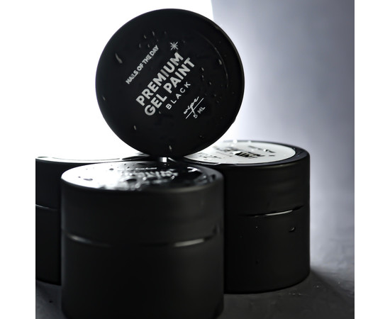 Зображення 6 Гель-фарба без липкого шару Nails Of The Day Premium gel paint Black no wipe, 5 мл, Об'єм (мл, г): 5, Колір: Black