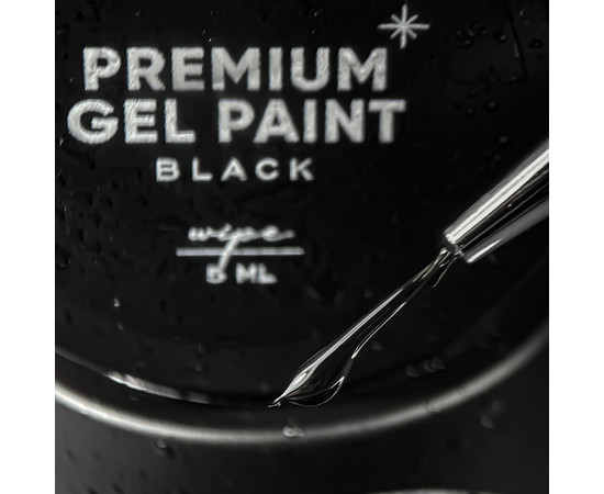 Зображення 2 Гель-фарба з липким шаром Nails Of The Day Premium gel paint Black, 5 мл, Об'єм (мл, г): 5, Колір: Black