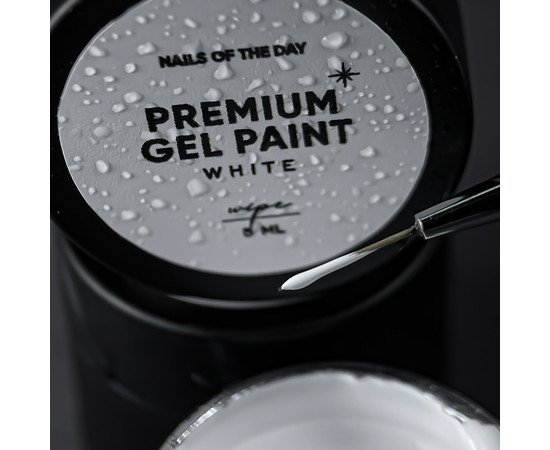 Изображение 2 Гель-краска с липким слоем Nails Of The Day Premium gel paint White, 5 мл, Объем (мл, г): 5, Цвет: White