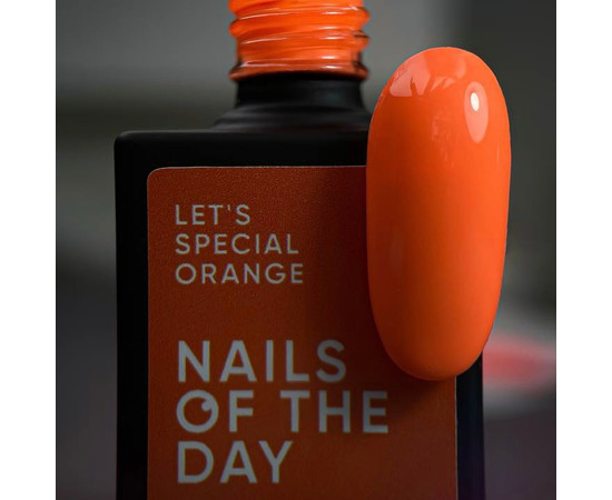 Изображение 3 Nails Of The Day Let's special Orange – особый оранжевый/морковный гель-лак для ногтей, перекрывается в один слой, 10 мл, Объем (мл, г): 10, Цвет: Orange