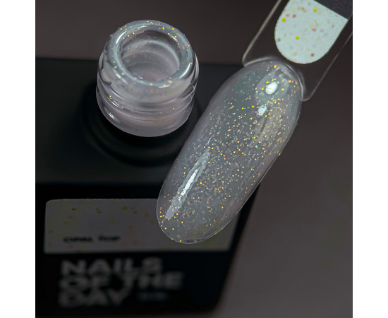 Зображення 2 Nails Of The Night Opal Top №02 – топ з опаловими блискітками на легкій молочній основі, без липкої кулі та без уф-фільтрів для нігтів, 10 мл, Об'єм (мл, г): 10, Колір: 02