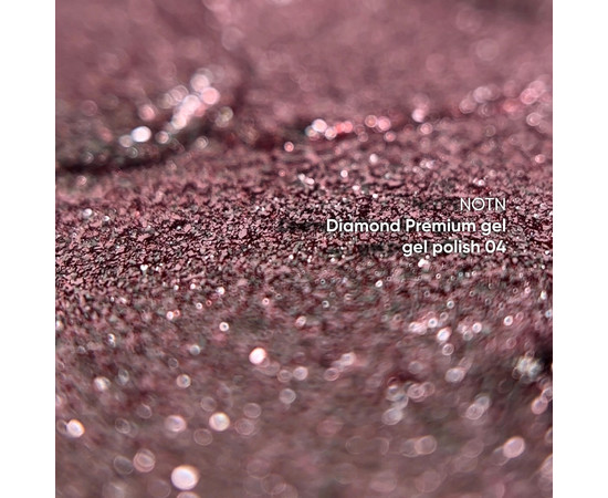Зображення 4 Nails Of The Night Diamond Premium gel №04 – розово-золотий гель-лак із дрібною металевою поталлю для нігтів, 5 мл, Об'єм (мл, г): 5, Колір: 04
