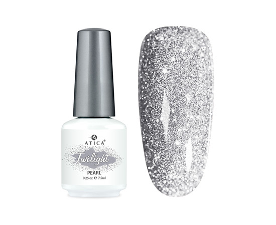 Зображення 4 Гель лак світловідбивний Atica Twilight TW01 Pearl, 8 мл, Об'єм (мл, г): 8, Колір: 01
