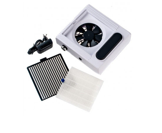 Зображення 5 Манікюрна настільна витяжка на 1 гвинт з НЕРА-фільтром BQ 858-1 80 Вт, Біла, Колір: білий