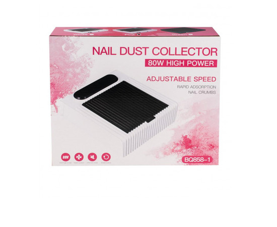 Зображення 6 Манікюрна настільна витяжка на 1 гвинт з НЕРА-фільтром BQ 858-1 80 Вт, Біла, Колір: білий