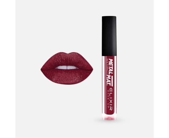Зображення 2 Помада для губ рідка матова Elixir Metal Matte 430 Chilly Pepper, 5.5 г, Об'єм (мл, г): 5.5, Колір: 430