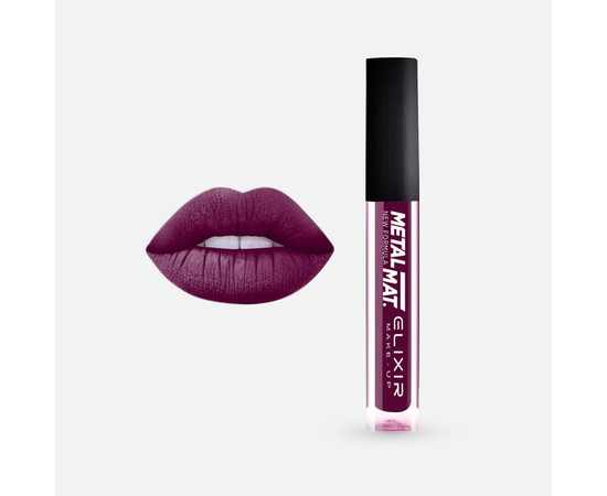 Зображення 3 Помада для губ рідка матова Elixir Metal Matte 431 Metallic Violet, 5.5 г, Об'єм (мл, г): 5.5, Колір: 431