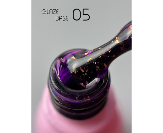 Изображение 2 База для гель-лака Toki-Toki Glaze Base GL05 фиолетовый, 5 мл, Объем (мл, г): 5, Цвет: GL05