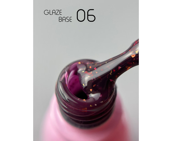 Зображення 2 База для гель-лаку Toki-Toki Glaze Base GL06 бордовий, 5 мл, Об'єм (мл, г): 5, Колір: GL06