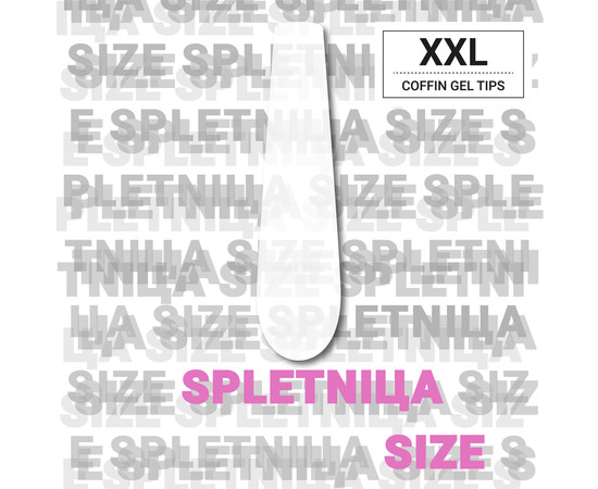 Зображення 5 Гелеві тіпси для нарощення Adore Professional SPLETNIца SIZE XXL GEL TIPS, 240 шт - coffin