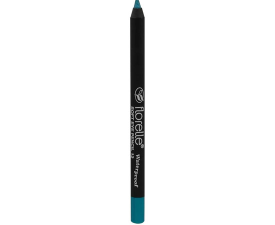 Зображення 3 Олівець для очей м'який водостійкий Florelle Soft Eye Pencil WP 12 бірюзовий, 1.2г, Об'єм (мл, г): 1.2, Колір: 12