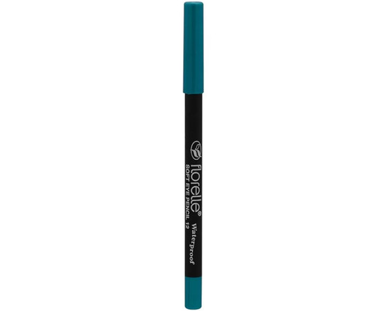 Зображення 2 Олівець для очей м'який водостійкий Florelle Soft Eye Pencil WP 12 бірюзовий, 1.2г, Об'єм (мл, г): 1.2, Колір: 12