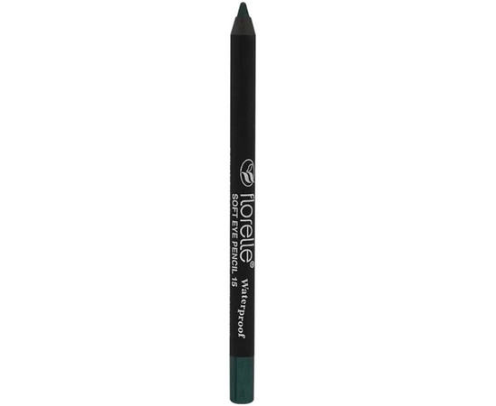 Зображення 2 Олівець для очей м'який водостійкий Florelle Soft Eye Pencil WP 15 темно-зелений, 1.2г, Об'єм (мл, г): 1.2, Колір: 15