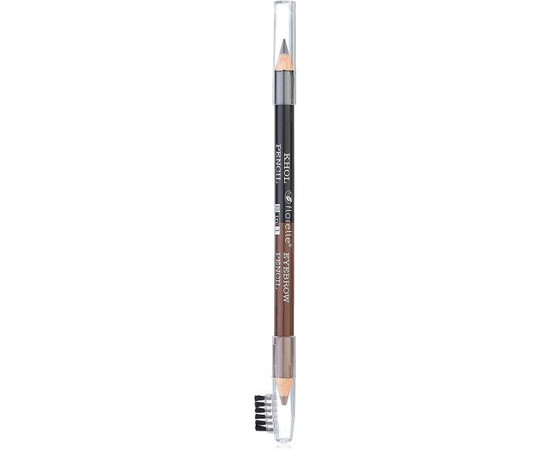 Зображення 2 Олівець для очей та брів Florelle Khol 2 in 1 Eyebrow Pencil чорний/коричневий, 1.8 г