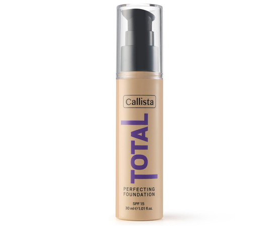 Зображення 2 Тональний крем для обличчя Callista Total Perfecting Foundation SPF15 тон 250 Sand, 30 мл
