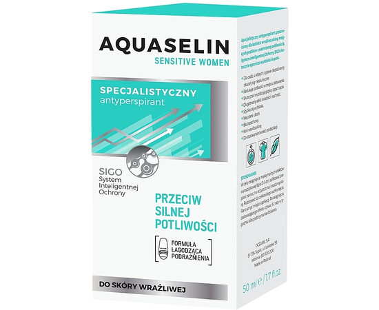 Зображення 4 Антиперспірант роликовий для жінок Aquaselin Sensitive Women Antyperspirant, 50 мл