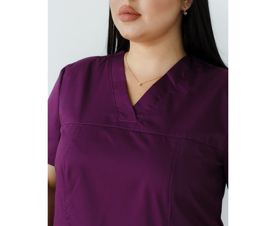 Зображення 4 Медичний костюм жіночий Топаз фіолетовий +SIZE р. 56, "БІЛИЙ ХАЛАТ" 318-335-705, Розмір: 56, Цвет: фиолетовый