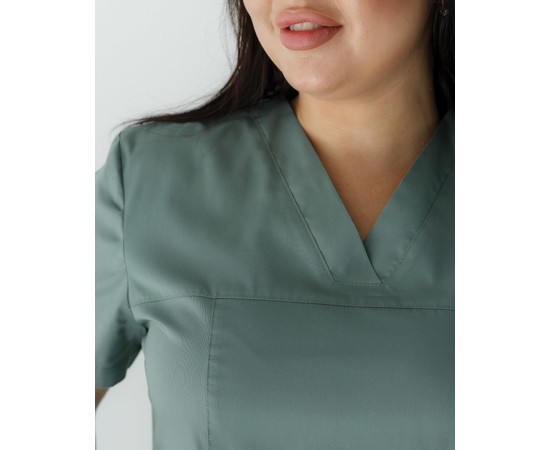 Зображення 4 Медичний костюм жіночий Топаз оливковий +SIZE р. 56, "БІЛИЙ ХАЛАТ" 362-327-705, Розмір: 56, Цвет: оливковий