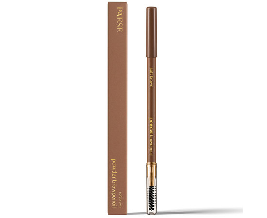 Изображение 2 Карандаш для бровей пудровый со щеточкой Paese Powder Browpencil Soft Brown, 1.19 г, Объем (мл, г): 1.19, Цвет: Soft Brown