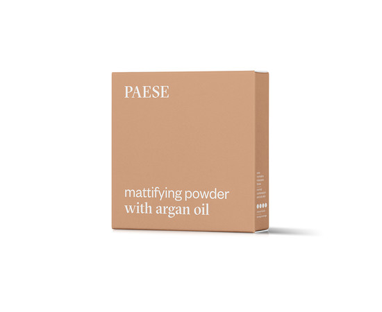 Зображення 3 Пудра компактна матуюча для обличчя Paese Mattifying Argan Oil Powder 03 Beige, 8 г, Об'єм (мл, г): 8, Колір: 03