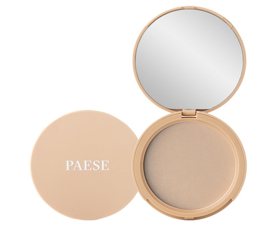 Зображення 2 Пудра компактна матуюча напівпрозора для обличчя Paese Semi-transparent Matte Powder 1AWarm Beige, 9 г, Об'єм (мл, г): 9, Колір: 1A