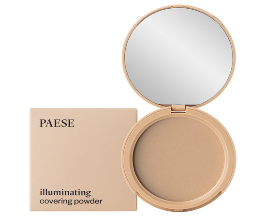 Изображение 2 Пудра компактная тонирующая для лица Paese Illuminating Covering Powder 1C Warm Beige, 9 г, Объем (мл, г): 9, Цвет: 1C