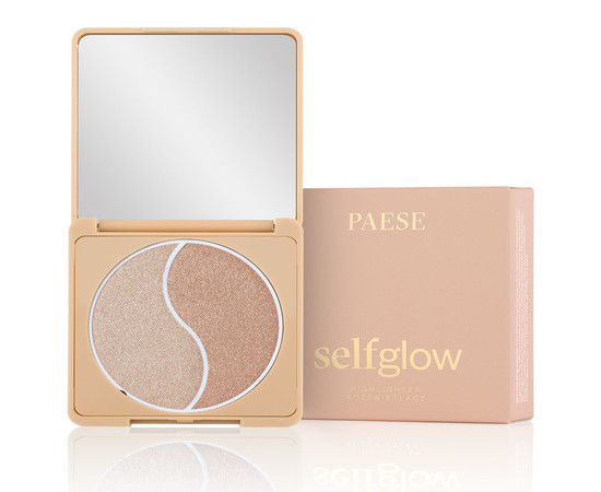 Изображение 4 Хайлайтер-палитра для лица 2в1 Paese Self glow Highlighter Ultra, 6.5 г