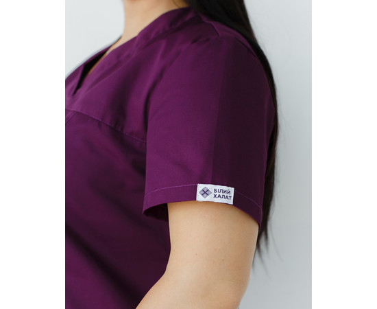 Зображення 5 Медичний костюм жіночий Топаз фіолетовий +SIZE р. 58, "БІЛИЙ ХАЛАТ" 318-335-705, Розмір: 58, Цвет: фиолетовый