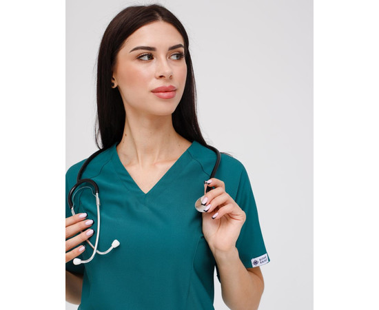 Зображення 3 Медичний костюм жіночий Аризона зелений р. 54, "БІЛИЙ ХАЛАТ" 468-350-924, Розмір: 54, Цвет: зелений