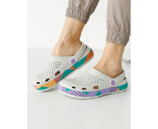 Зображення 3 Взуття медичне Coqui Lindo сірий з абстракцією р. 38, "БІЛИЙ ХАЛАТ" 394-328-758, Розмір: 38, Цвет: сірий з абстракцією