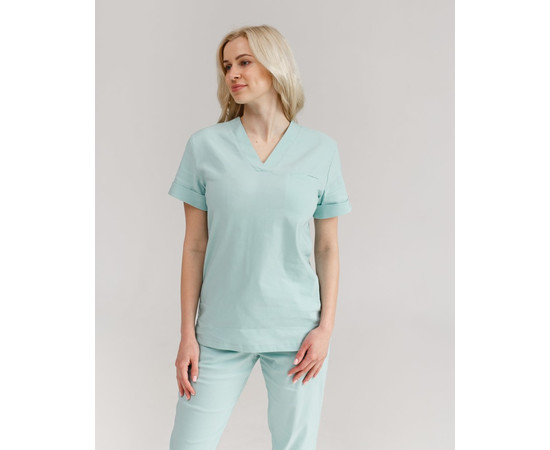 Зображення 3 Медичний костюм жіночий Марсель м'ятний р. 46, "БІЛИЙ ХАЛАТ" 383-332-708, Розмір: 46, Цвет: м'ятний