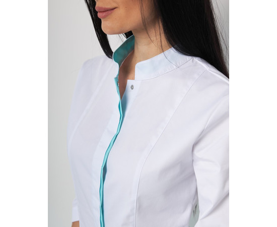 Зображення 4 Медичний костюм жіночий Сакура білий-м'ятний р. 44, "БІЛИЙ ХАЛАТ" 124-399-678, Розмір: 44, Цвет: білий-м'ятний