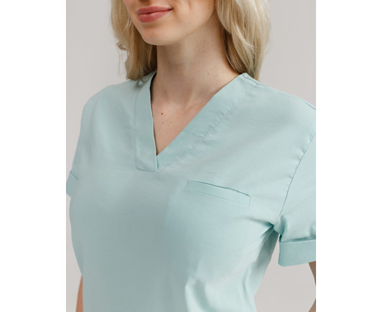 Зображення 4 Медичний костюм жіночий Марсель м'ятний р. 48, "БІЛИЙ ХАЛАТ" 383-332-708, Розмір: 48, Цвет: м'ятний